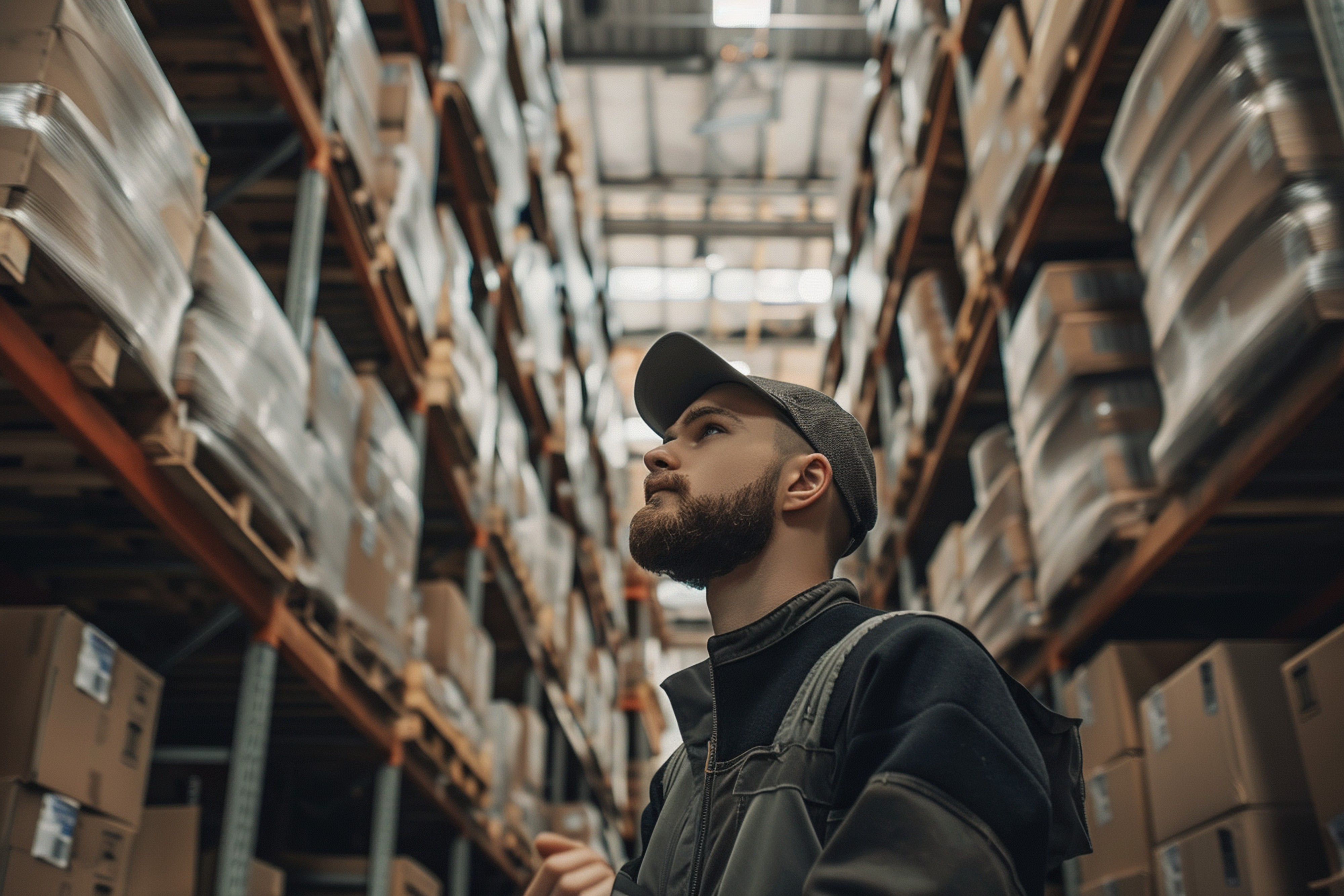 Lagerarbeiter der einen Job in OWL gefunden hat.